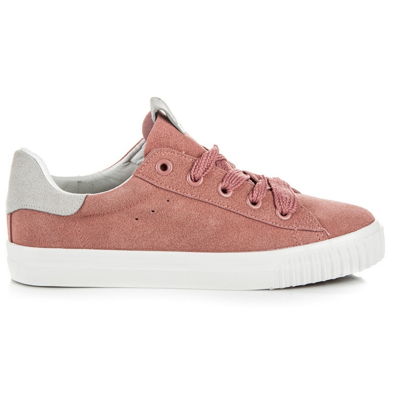 Ideal Shoes Chaussures de sport sur la plate-forme rose