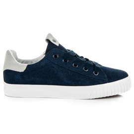 Ideal Shoes Chaussures de sport sur la plate-forme bleu