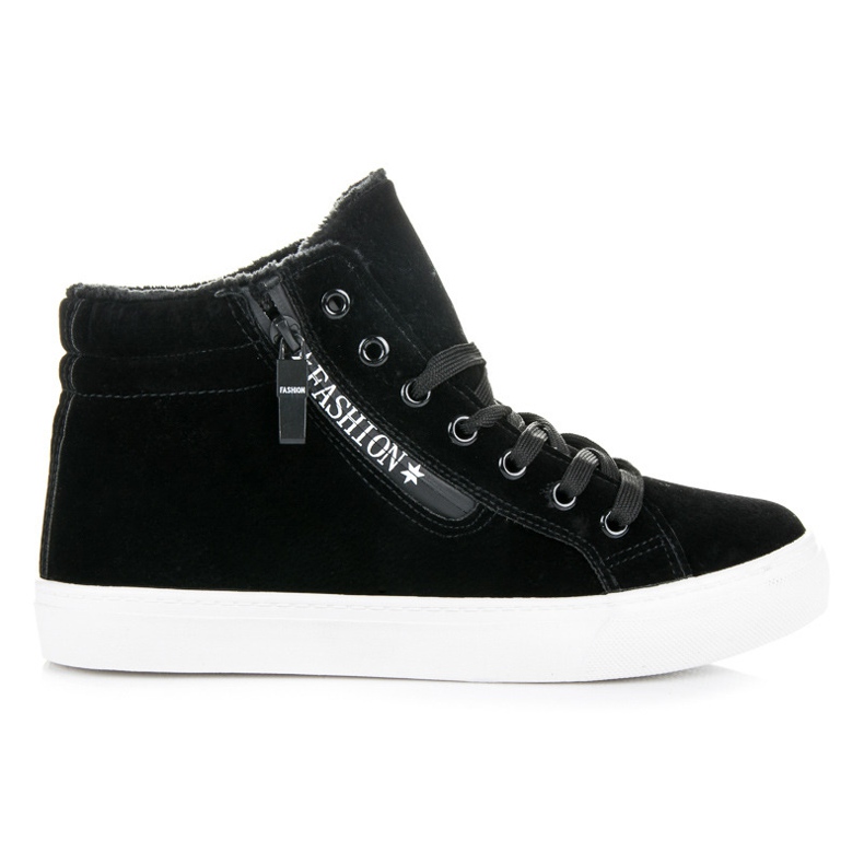 Ideal Shoes Baskets avec isolation le noir