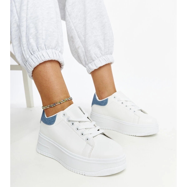 D/GMR Chaussures de sport à plateforme Ottavia blanches D/GMR Chaussures de sport à plateforme Ottavia blanches