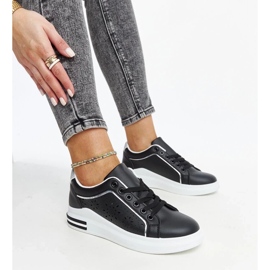 D/GMR Baskets noires ajourées à paillettes Zorka