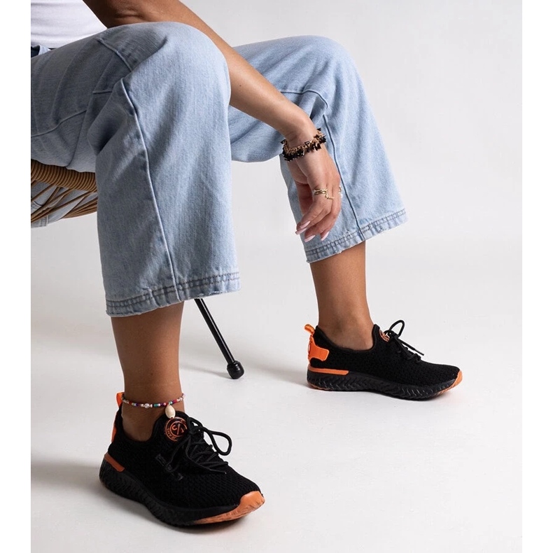 Baskets femme Cross Jeans en tissu noir le noir