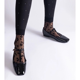 D/CEO Ballerines vernies noires avec ceinture Marseille le noir