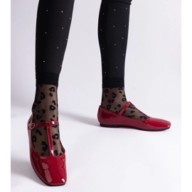 D/CEO Ballerines vernies rouges avec ceinture de Marseille D/CEO Ballerines vernies rouges avec ceinture de Marseille