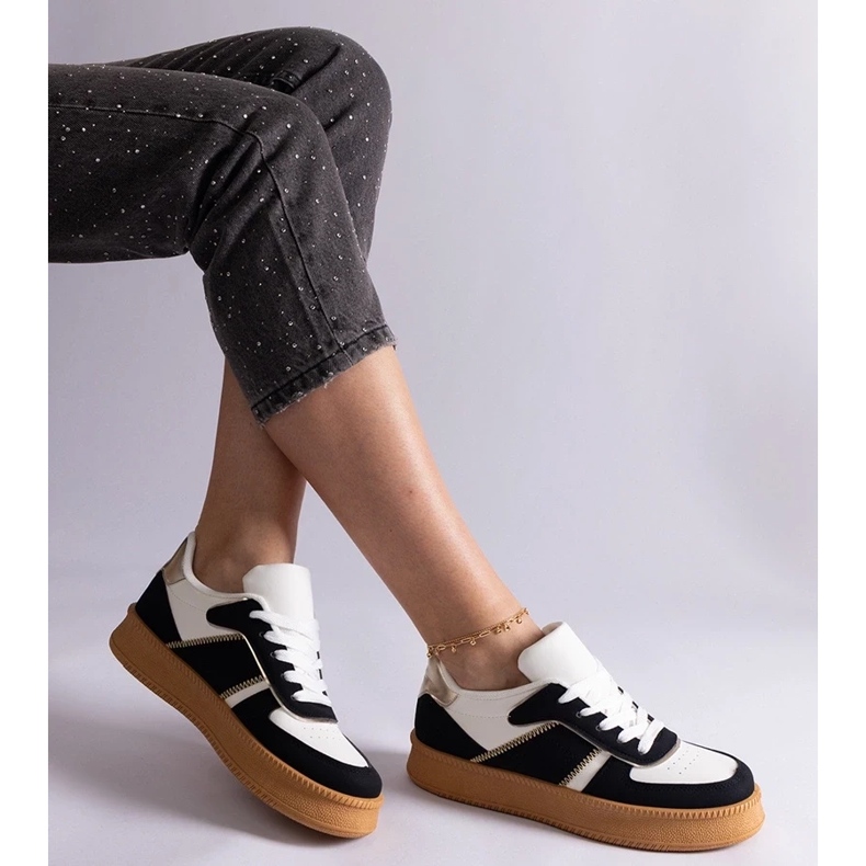 D/CEO Baskets noires à lacets avec plateforme Felicita le noir