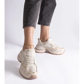 D/CEO Baskets beiges à semelle massive Adom D/CEO Baskets beiges à semelle massive Adom