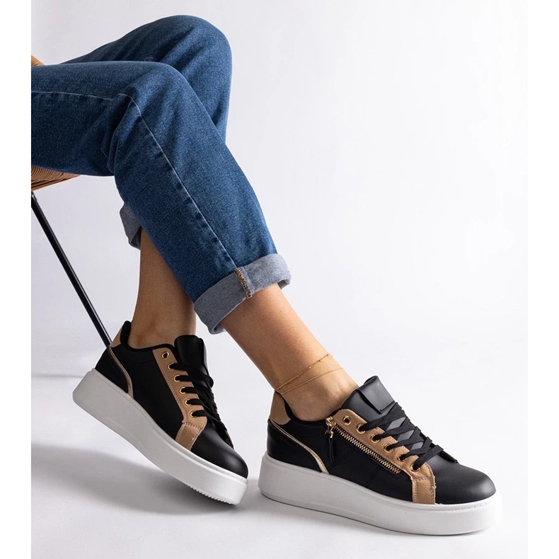 D/CEO Baskets de sport femme Benedetta noires le noir
