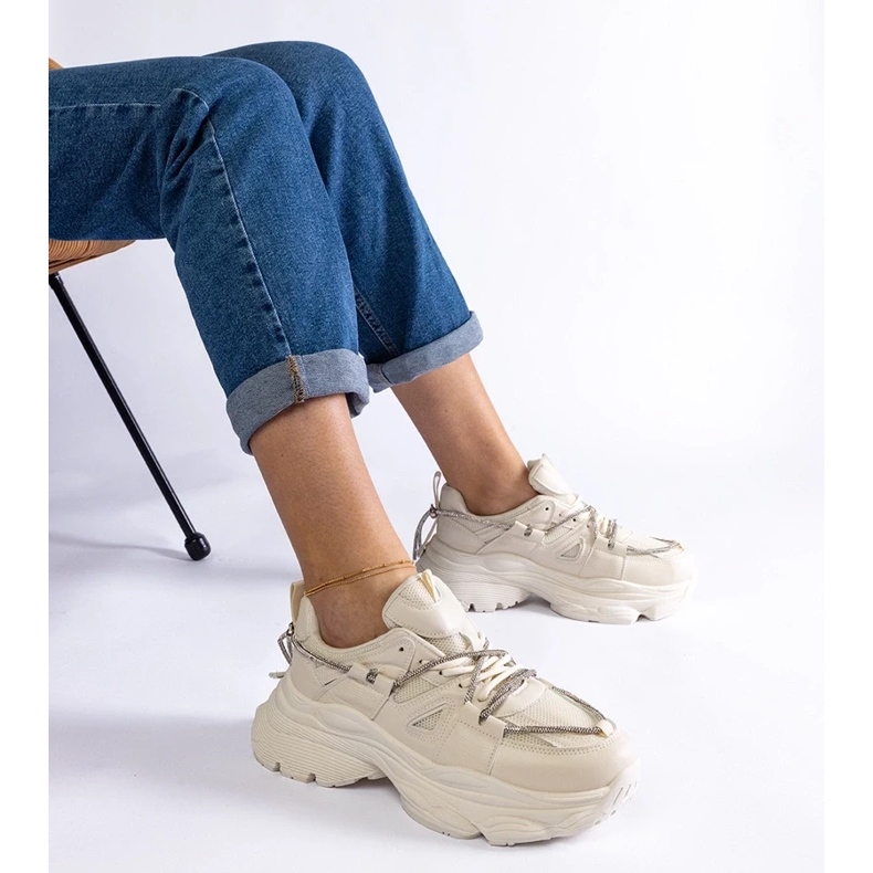 D/CEO Baskets de sport femme beiges Ivett