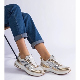 D/CEO Baskets de sport en tissu Elayne avec empiècements dorés