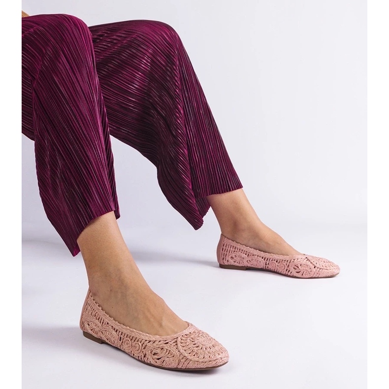 D/CEO Ballerines tressées roses par Salinela