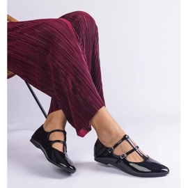 D/CEO Ballerines vernies noires avec boucle Marinos le noir D/CEO Ballerines vernies noires avec boucle Marinos le noir
