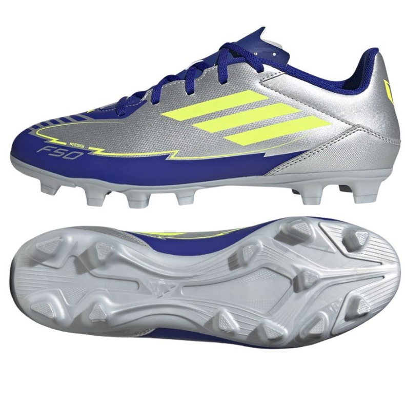Adidas F50 Club FG / MG IH0916 Chaussures en bleu argenté