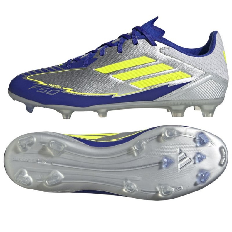 Adidas F50 League FG / MG IH0918 Chaussures en bleu argenté