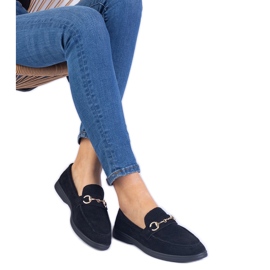 Black OpenWork Ekozamzamowe Mandards avec une décoration dorée noir