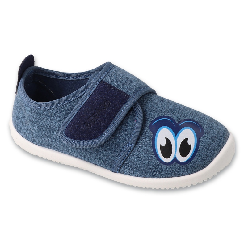 Befado Children's Slippers Leather Insert 902y051 Bleu