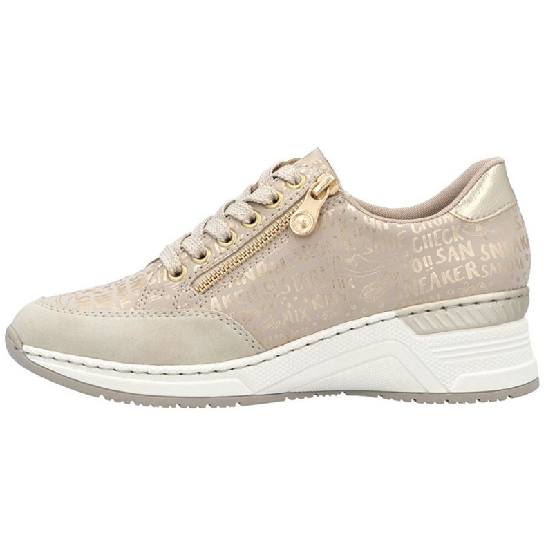 Sneakers sur un coin Rieker N4316 Zlotys d'or Sneakers sur un coin Rieker N4316 Zlotys d'or