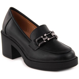 Vinceza Jan324 Talons hauts féminins avec une chaîne le noir