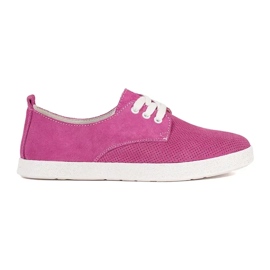 Goodin Baskets ouvertes roses en cuir naturel Goodin Baskets ouvertes roses en cuir naturel