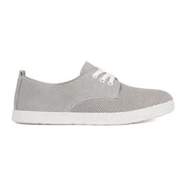 Goodin Baskets gris ouverts en cuir naturel Goodin Baskets gris ouverts en cuir naturel