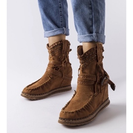 D/CEO Bottes compensées marron de Beausoleil D/CEO Bottes compensées marron de Beausoleil