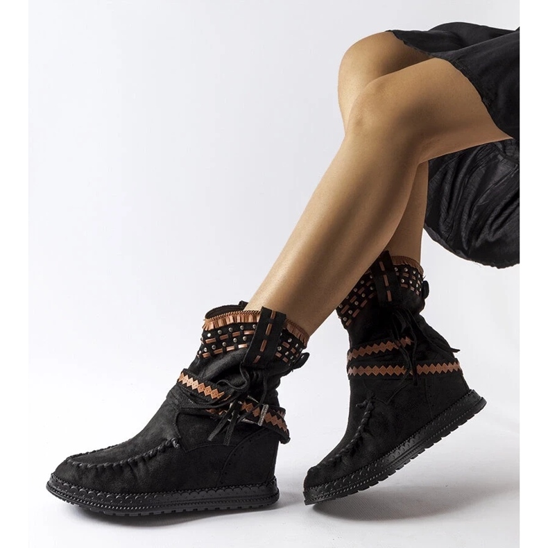 D/CEO Bottes compensées noires de Beausoleil D/CEO Bottes compensées noires de Beausoleil