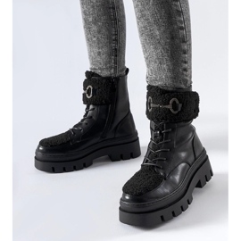 D/CEO Bottes de travail isolées noires avec boucle Highland