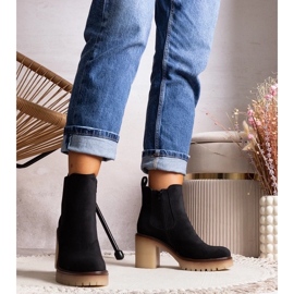 D/CEO Bottines noires sur un talon haut Nurea saisissant