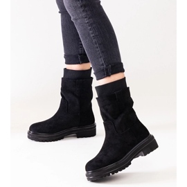 D/CEO Bottines à enfiler noires avec chaussette Ralia