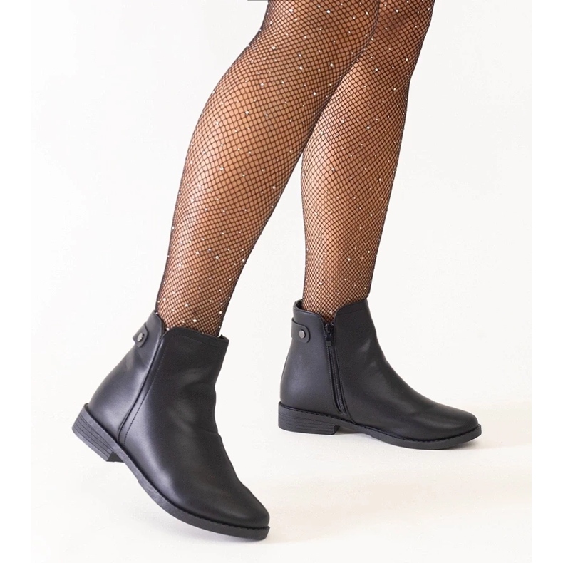 D/CEO Bottines classiques noires en éco-cuir Pereia le noir