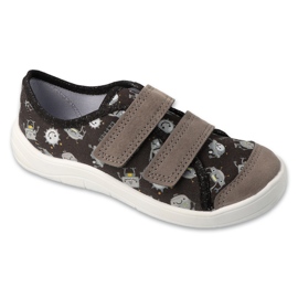 Pantres pour enfants de Befado pour Velcro 772X019 noir et gris le noir