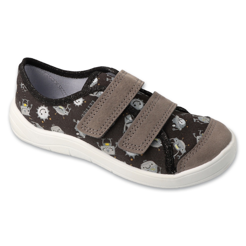 Pantres pour enfants de Befado pour Velcro 772X019 noir et gris le noir