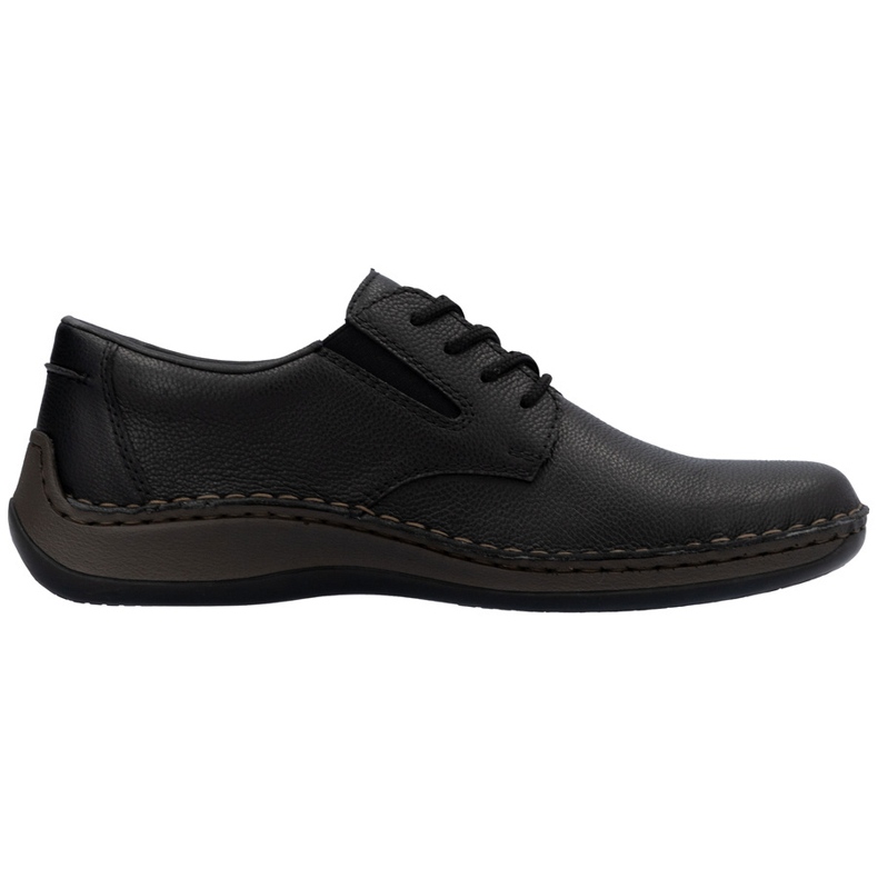 Chaussures en cuir des hommes Comfort Rieker 05211-00 noir le noir