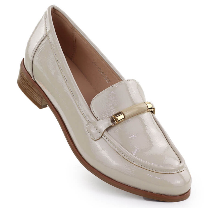Chaussures à laquaison beige Potocki SZ12065 pour femmes à faible teneur