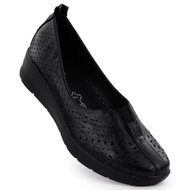 Chaussures pour femmes Slip-On OpenWork Black Jezzi RMR1840-13 noir