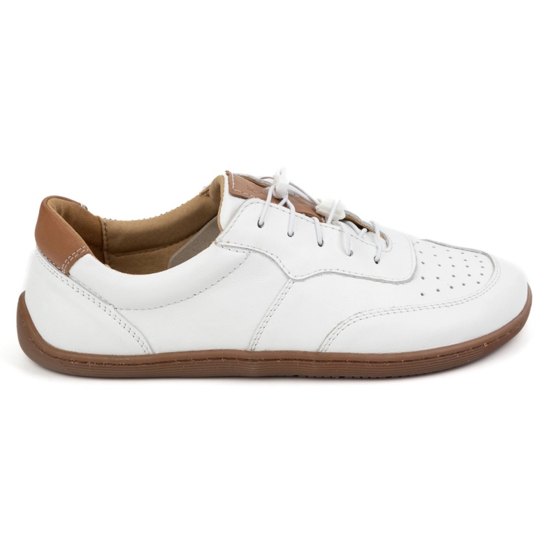 Kampol Chaussures en cuir minimaliste aux pieds nus 500 / b blanc