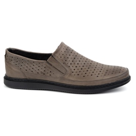 Polbut Chaussures en cuir OpenWork Men's 2107L Grey gris Polbut Chaussures en cuir OpenWork Men's 2107L Grey gris