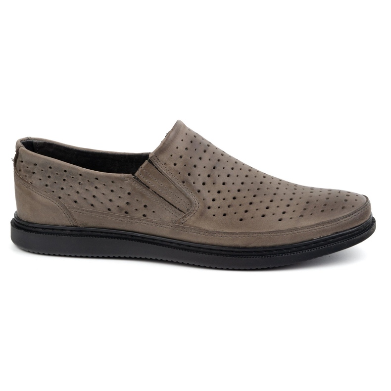 Polbut Chaussures en cuir OpenWork Men's 2107L Grey gris