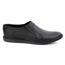 Polbut Chaussures masculines en cuir 2132plb noir