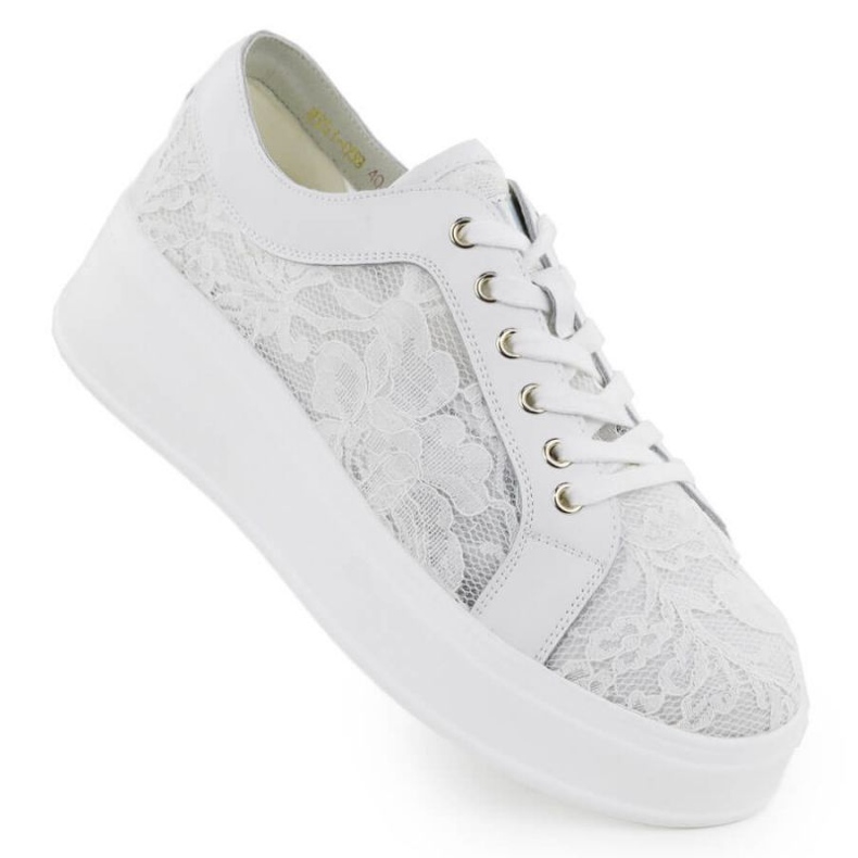 S.Barski Chaussures sur la plate-forme S. Barski HY51-059 White blanche