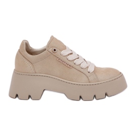 Sneakers Sports Chaussures sur la plateforme Chebello 4632 Gold doré