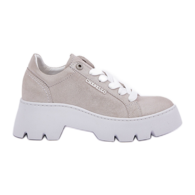 Sneakers Sports Chaussures sur la plate-forme d'argent Chebello 4632
