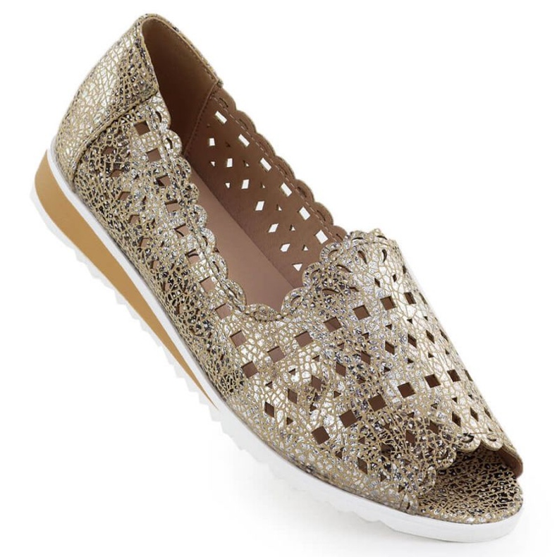 Chaussures ouvertes Open Toe Jezzi asa135-1 Gold d'or