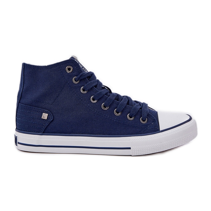 Sneakers hauts féminins Big Star DD274333 Navy Blue bleu