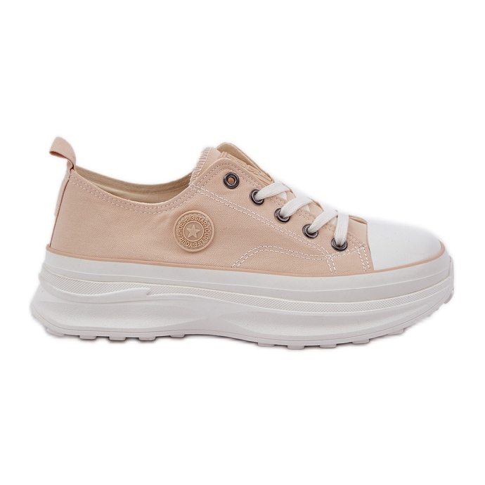Sneakers pour femmes sur la semelle massive Big Star NN274127 Beige