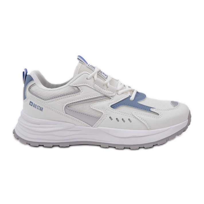 Chaussures sportives féminines Big Star NN274A094 Système Hi-Poly Système bleu blanc blanche Chaussures sportives féminines Big Star NN274A094 Système Hi-Poly Système bleu blanc blanche