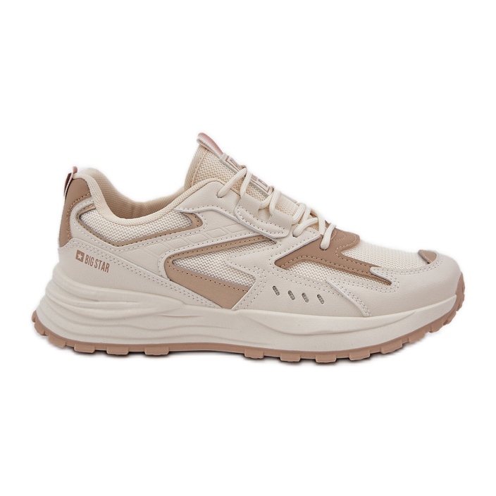 Chaussures sportives féminines Big Star NN274A096 Système beige beige Hi-Polish