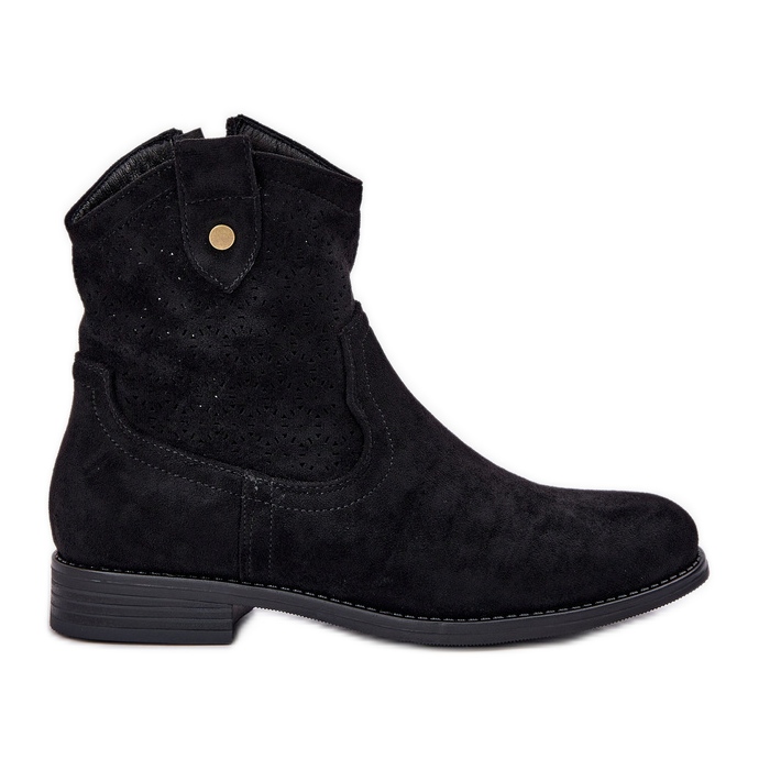 S.Barski Bottes à talons plates S. Barski Hy51-063 Black le noir