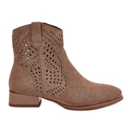 Jezzi Openwork Women's Bas Talons beige