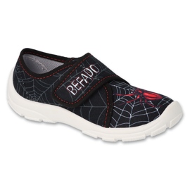 Chaussons enfants Befado 974X565 noirs avec application araignée le noir