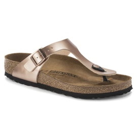 Birkenstock Gizeh Byzeh BS 1023925 Golden Pink Metalic doré